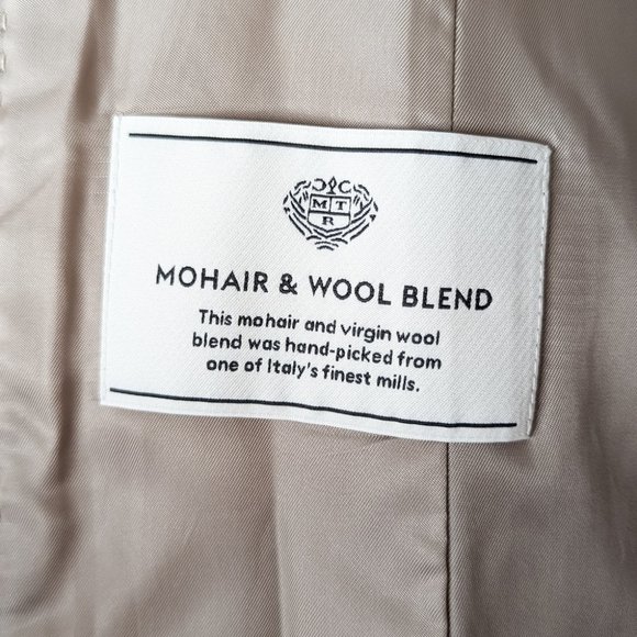 1-01 BABATON Markosian Coat Mohair Wool Midi Myth Cream Aritzia - Picture 14 of 16